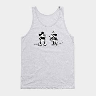 Steamboat Willie Cute Boy Mouse and Girl Mouse Tank Top